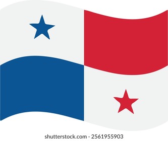 vector colorful panama flag drawing