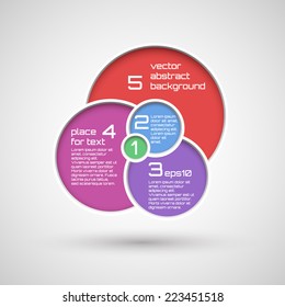 Vector colorful paper bubble speech abstract background.