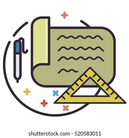 vector colorful paper icon