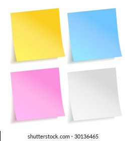 Vector colorful paper note stickers