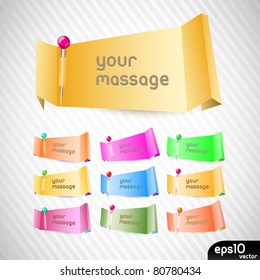 Vector colorful paper stickers