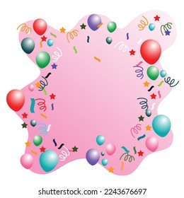 Vector colorful party background for birthday cards and special day surprises