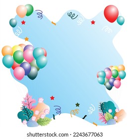 Vector colorful party background for birthday cards and special day surprises