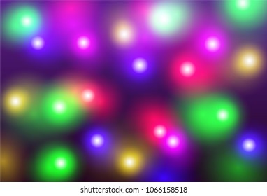 Vector colorful party lights abstract background