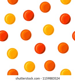  Vector colorful pattern with balls. Illustration for restourant, menu, shop, decoration, textile, print, icons, cartoon.