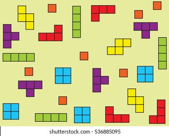 vector colorful pattern with bricks