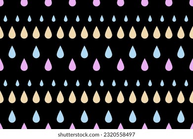 Vector of colorful pattern with drops. seamless pattern for textile, nursery, wrapping paper, wallpaper, cloth.