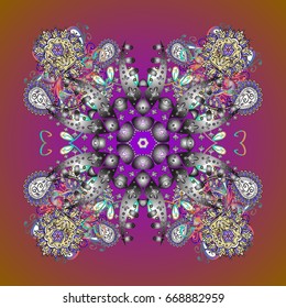Vector colorful pattern for holiday Thanksgiving day, a simple hand-drawn winter design on colors background.