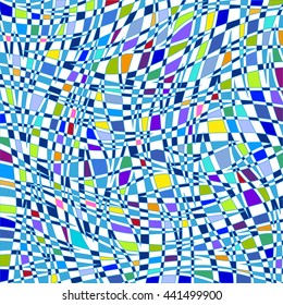 Vector colorful pattern with lines and waves. It can be used both in vertical and horizontal way. 
