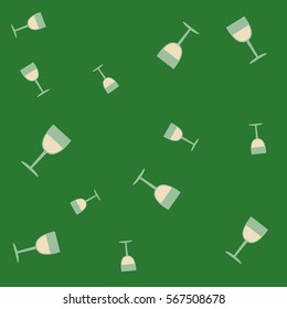 Vector colorful pattern of Savoie wine glass. Alcohol background. Cartoon style of vector illustration