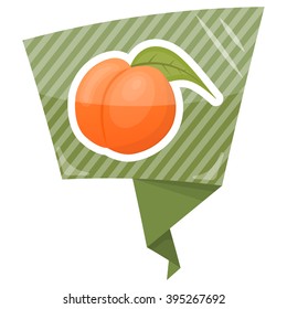 Vector colorful peach icon