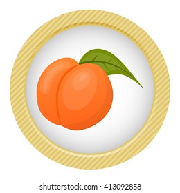 Vector colorful peach icon