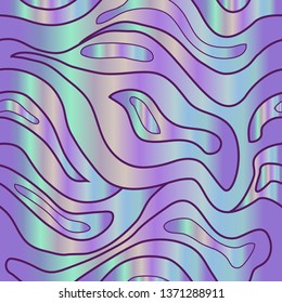 Vector of colorful pearl background with abstract wavy lines