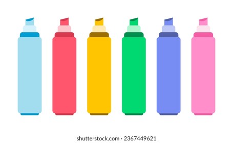 Conjunto de marcadores de lápiz de color vectorial