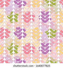 Vector colorful petals seamless pattern with floral background