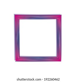Vector colorful photo frame in pink and purple tones