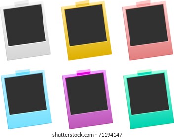 vector colorful photo frames