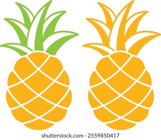 vector  colorful pineapple fruit illustration	
