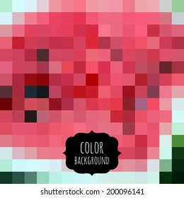 Vector colorful pixel effect background. Bright abstraction pattern. Creative digital decoration. Geometric spectrum mosaic. Design bits in square. Tech style rainbow texture.