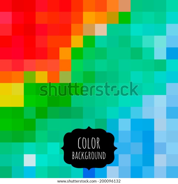Vector colorful
pixel effect background. Bright abstraction pattern. Creative
digital decoration. Geometric spectrum mosaic. Design bits in
square. Tech style rainbow
texture.