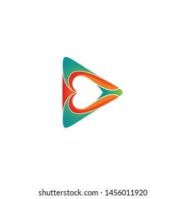vector of colorful play buttons