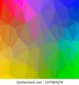 Vector Colorful Polygonal Background. Rumpled Triangular Pattern. Low Poly Texture. Abstract Mosaic Modern Design. Origami Style