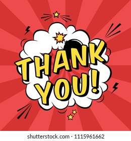 Thank You Comic Style Stock Vector (Royalty Free) 1250560471