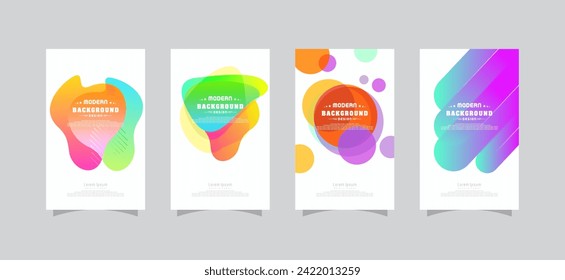 Vector colorido del diseño de fondo en blanco del afiche