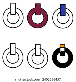 vector colorful power button icon