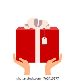 Vector colorful present box icons flat design