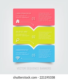 Vector Colorful Progress Banners