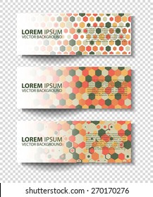 Vector colorful progress banners collection. set of colored vector rectangular banners