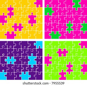 vector colorful puzzle