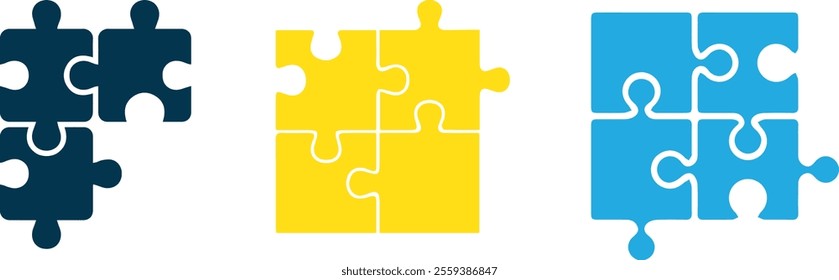 vector colorful puzzle illustration design