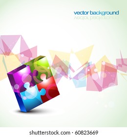 formas de rompecabezas coloreadas vectoriales eps10 fondo