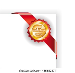 VECTOR Colorful Quality and Guarantee Golden Labels