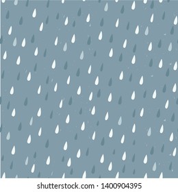 vector colorful rain drops on grey seamless pattern
