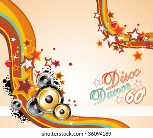 VECTOR Colorido Arcoiris Resumen Fondo musical para folletos Disco
