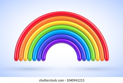 Vector colorful rainbow arch