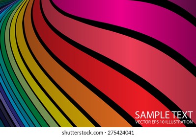 Vector colorful rainbow background template illustration - Vector colorful  abstract background illustration