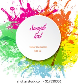 Vector colorful rainbow frame, copyspace for your text