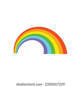 Vector colorful rainbow isolated on white background rainbow vector icon.