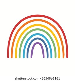 El arco iris colorido del Vector está aislado en el fondo