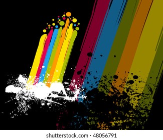 vector of colorful rainbow and paint