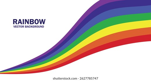 Vector colorful rainbow stripe textured retro 70s style lines abstract background