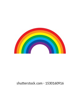 Vector colorful rainbow symbol or logo on white