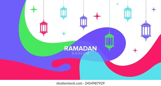 vector colorful ramadan background template collection design