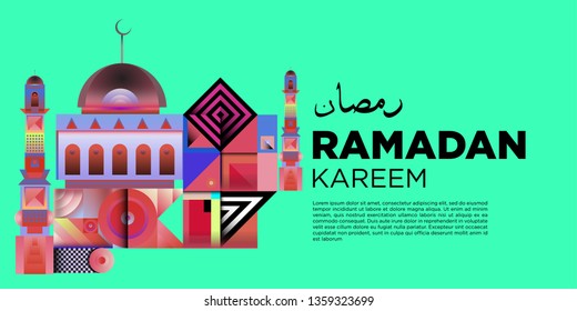 Vector colorful ramadan islamic greeting card and banner
