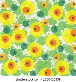 Vector with colorful random arranged circle motif