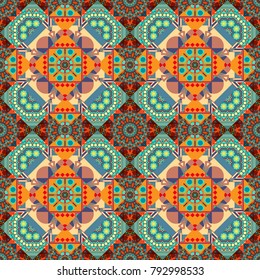 Vector colorful rectangles seamless pattern.
